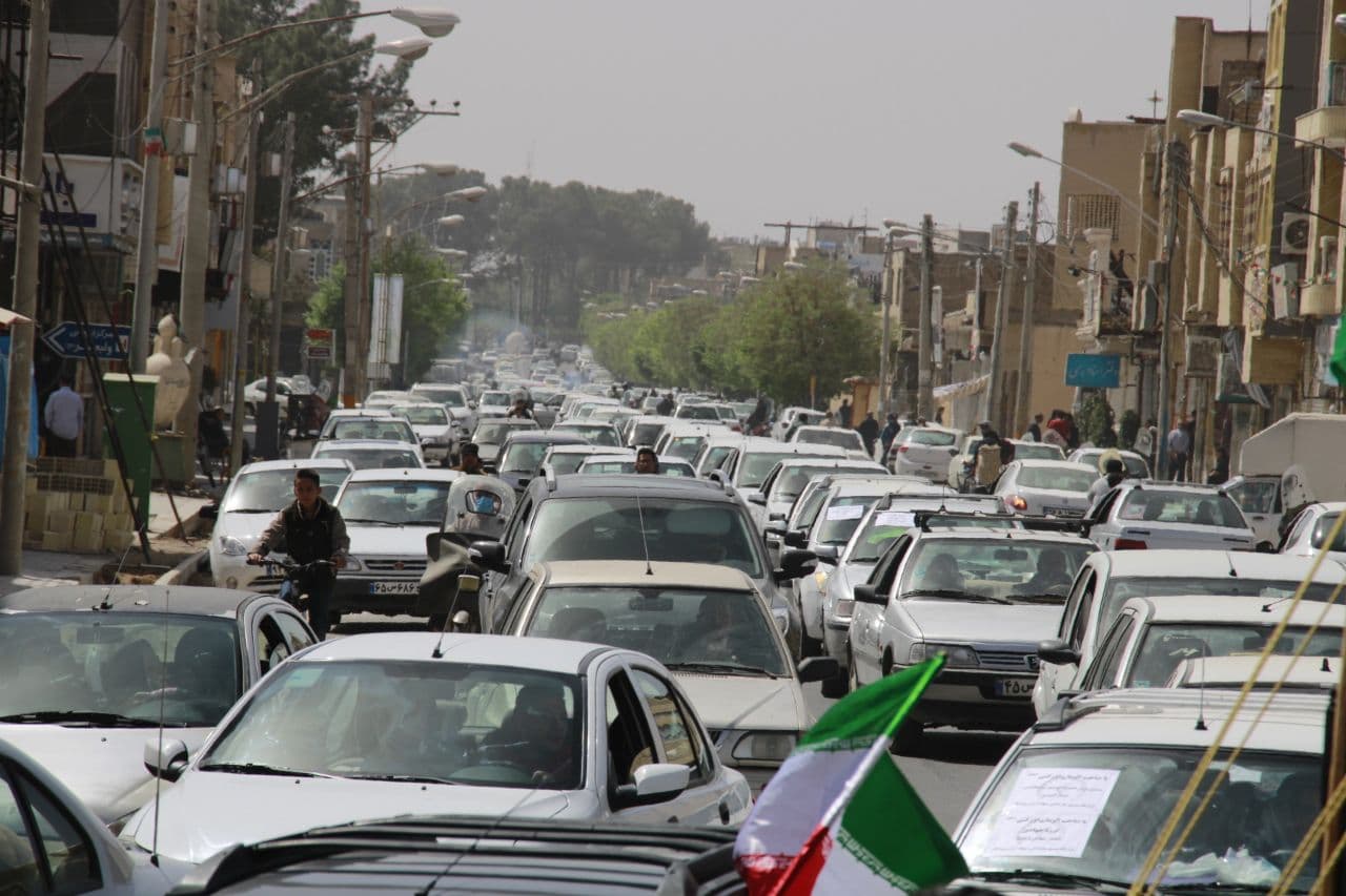 راهپیمایی خودرویی عید غدیرخم در قم