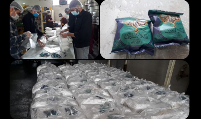 طبخ و توزیع ۱۰۰۰ پرس غذای گرم بین نیازمندان در ماه مبارک رمضان