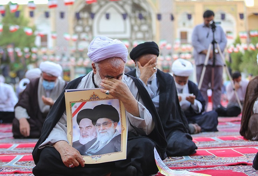 مراسم سالگرد ارتحال  امام خمینی(ره) در مدرسه فیضیه قم برگزار شد