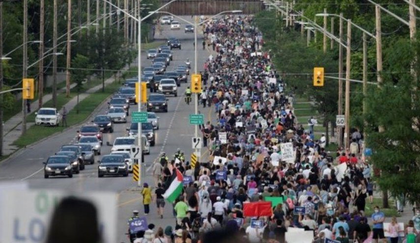 تظاهرات مردم کانادا در محکومیت ترور یک خانواده مسلمان
