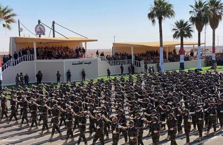 اولین رژه الحشد الشعبی در عراق آغاز شد