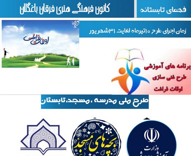 اجرای طرح ملی مدرسه، مسجد، تابستان در کانون فرقان میناب