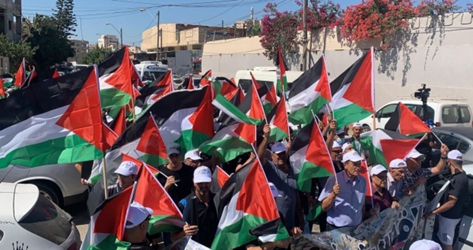 مشارکت گسترده فلسطینیان در تظاهرات پرچم فلسطین در ام الفحم