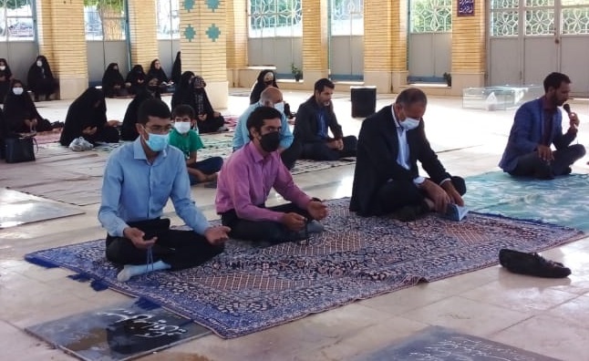 نجوای دعای ندبه در گلزار شهدا به همت بچه های مسجد شهر جونقان