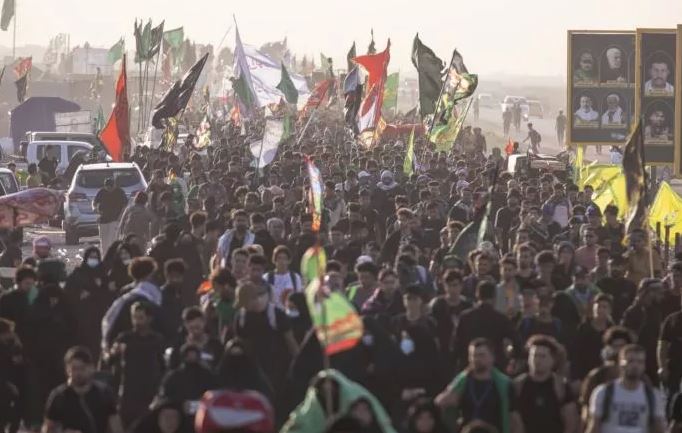 ورود زائران پیاده اربعین حسینی به استان السماوه
