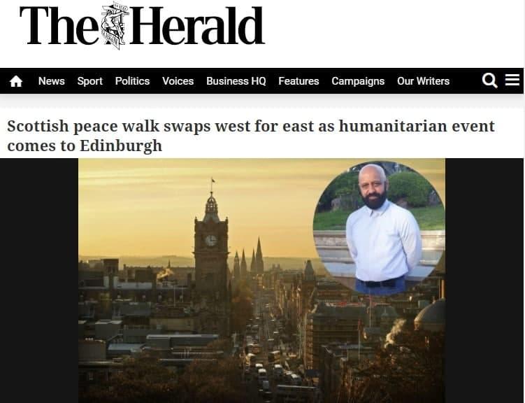 برگزاری «راهپیمایی صلح» اسکاتلند به پیروی از پیاده روی اربعین در کربلا