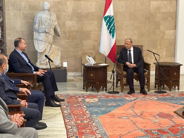  دیدار وزیر خارجه کشورمان با رییس جمهور لبنان 