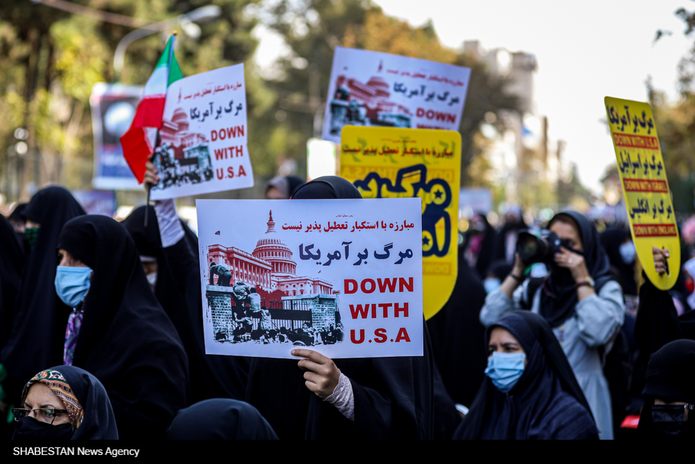 قزوین یکصدا «مرگ بر آمریکا»/ راهپیمایی ۱۳ آبان حماسه ای   از جنس استکبارستیزی 