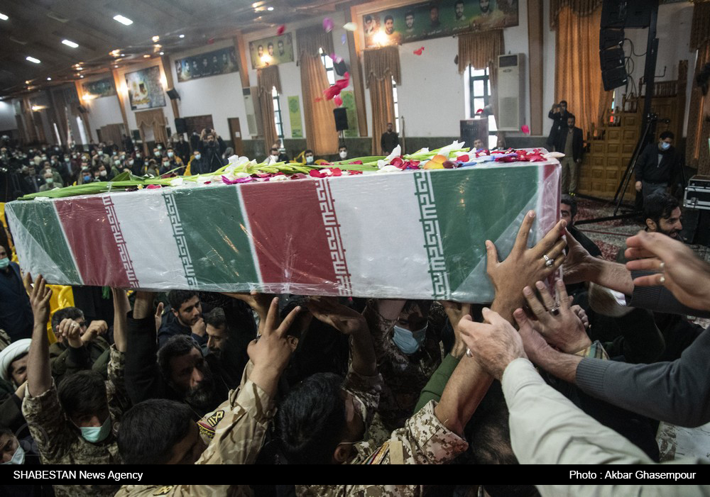 تدفین ۲شهید گمنام در مسجد محمد رسول الله(ص)بندر امیرآباد بهشهر