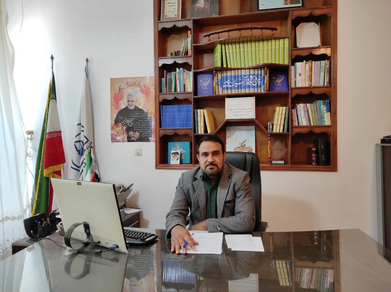 بازدید مدیر ستاد کانون های مساجد جنوب کرمان از مقرکتاب  