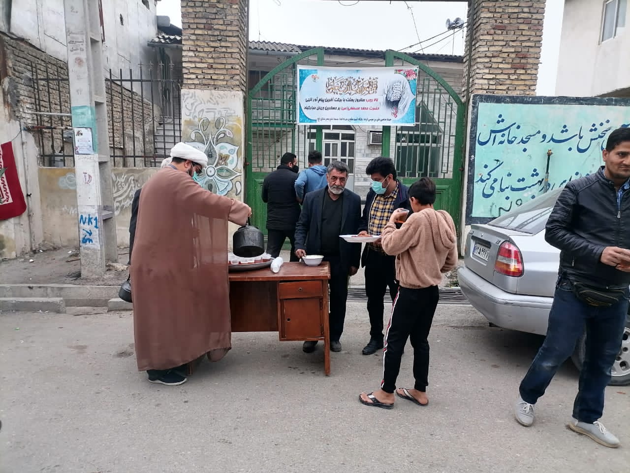 برپایی ایستگاه صلواتی به مناسبت عید مبعث در کانون امام علی(ع) نکا