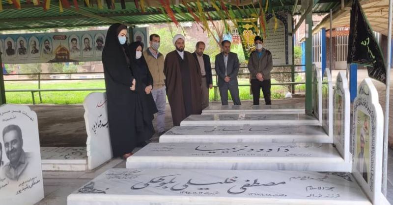تجدید میثاق کارکنان ستاد هماهنگی کانون‌های مساجد خوزستان با آرمان‌های شهدا