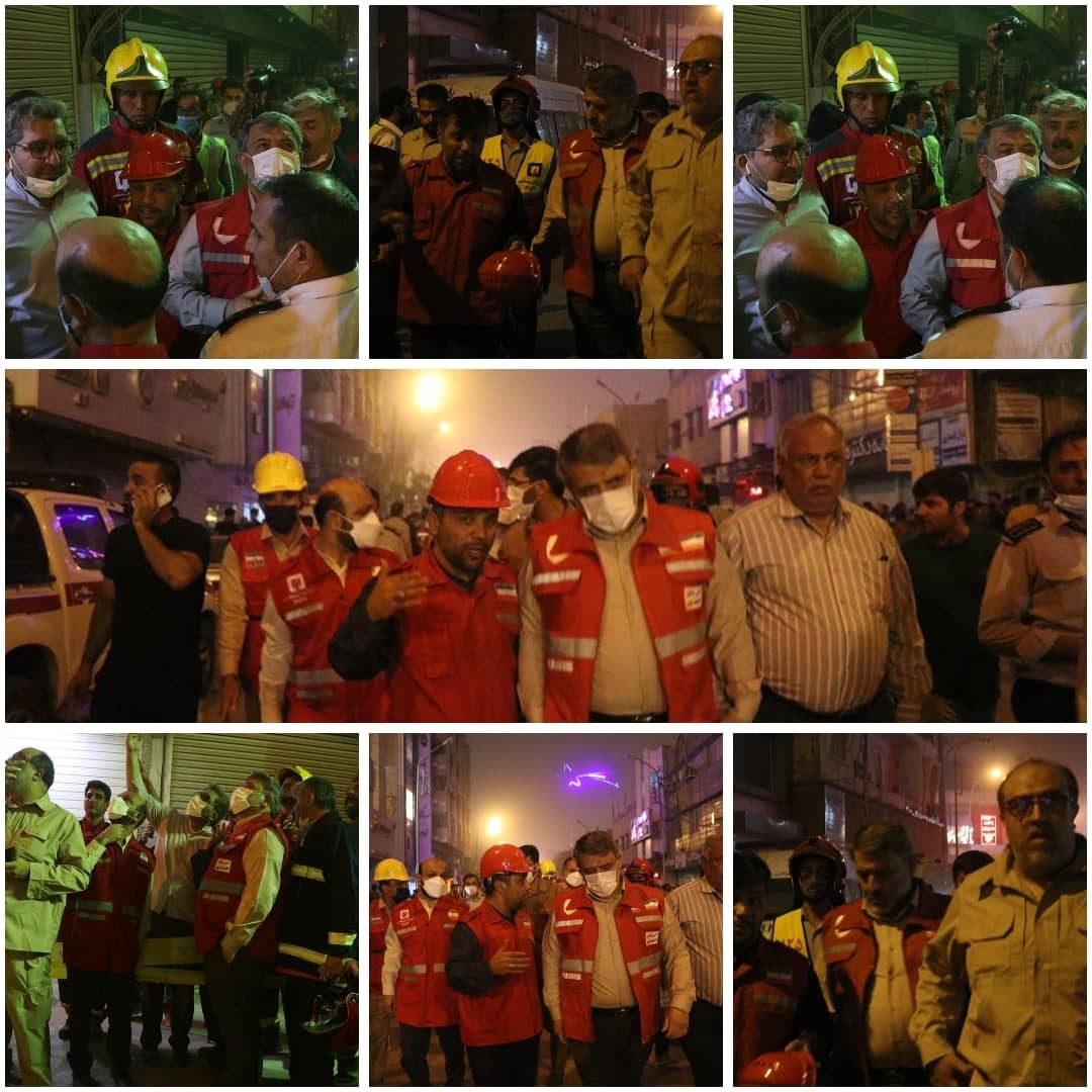 ۵۰ آتش نشان حرفه ای از تهران وارد آبادان شدند