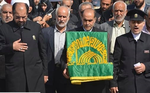 پرچم گردانی خدام رضوی در پایتخت کشتی ایران 