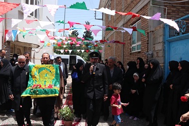 کاروان «زیر سایه خورشید» با حضور خادمان و پرچم رضوی وارد شهرستان بیله سوار شدند  