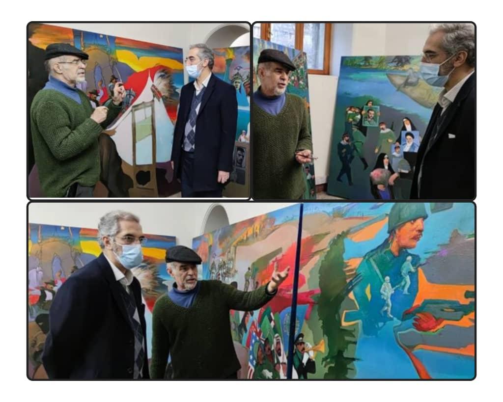 استاد حبیب‌الله صادقی با زبان هنر ثابت قدم پای آرمان های انقلاب اسلامی ایستاد