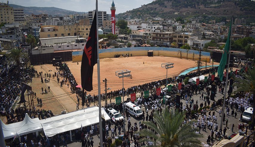 برگزاری مراسم عاشورا در شهر نبطیه در جنوب لبنان