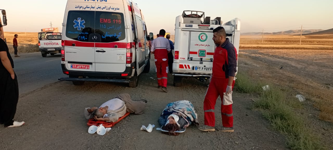 ۴ مصدوم و سه فوتی در حادثه رانندگی در جاده‌های کردستان  