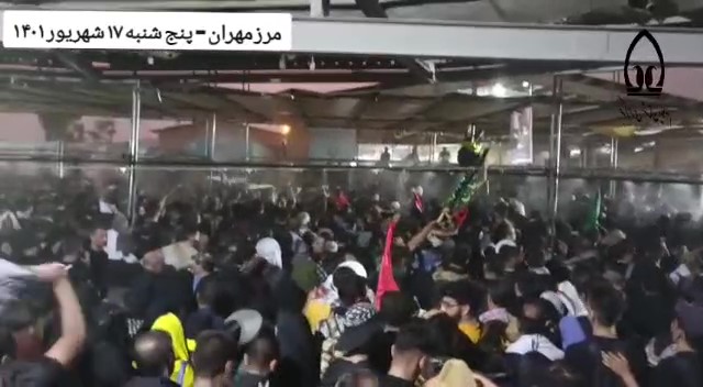 ازدحام  جمعیت در مرز مهران 