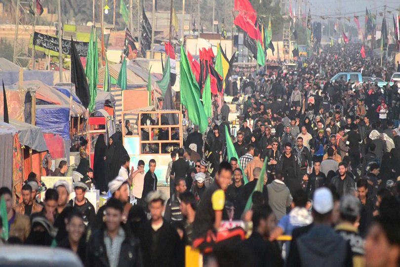 حضور دسته جمعی بچه های مسجد در کانون «دوستان آسمانی» در پیاده روی اربعین  