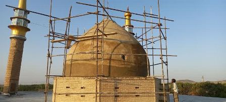  مرحله اول مرمت گنبد امامزاده ابوالحسن و آمنه خاتون دیزآباد پایان یافت