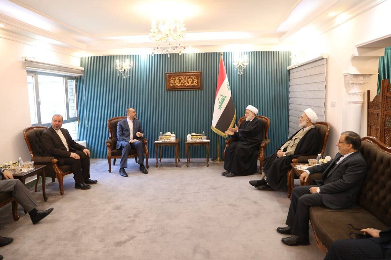 دیدار امیرعبداللهیان با رئیس مجلس اعلای عراق