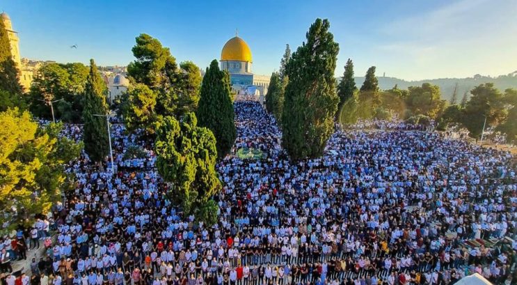 اقامه نماز جمعه ۴۰ هزار فلسطینی در مسجدالاقصی