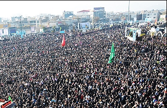 مردم پلدختر در انتظار ورود ضریح جدید بارگاه حسینی