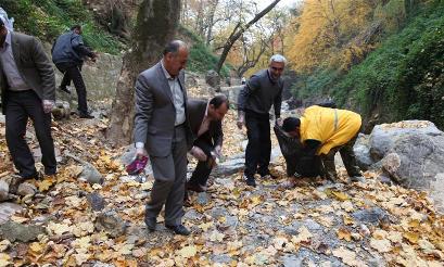 منطقه نمونه گردشگری کبودوال علی آباد کتول پاکسازی شد