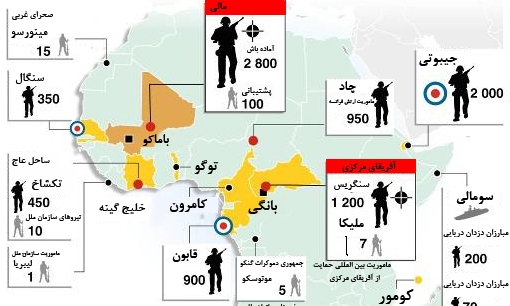 انتشار نقشه میدانی نظامیان فرانسه در قاره آفریقا+تصویر