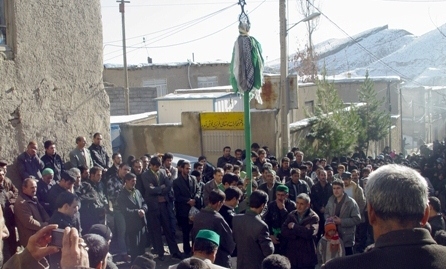 علم گردانی؛ آیین اجدادی  مردمان روستای منظر شهرستان تربت حیدریه