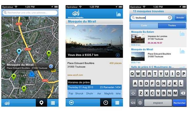 آدرس مساجد فرانسه روی آیفون رفت