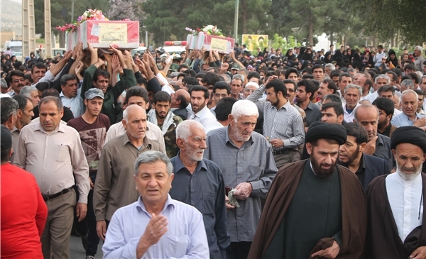 مردم انقلابی و شهیدپرور دهدشت فرزندان روح الله را تشییع کردند