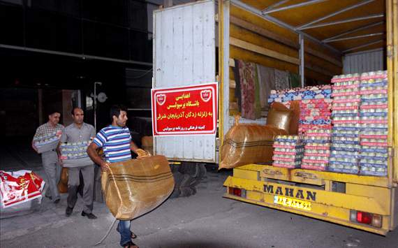 ارسال محموله کمک رسانی صنعت و معدن گیلان به مناطق زلزله زده آذربایجان