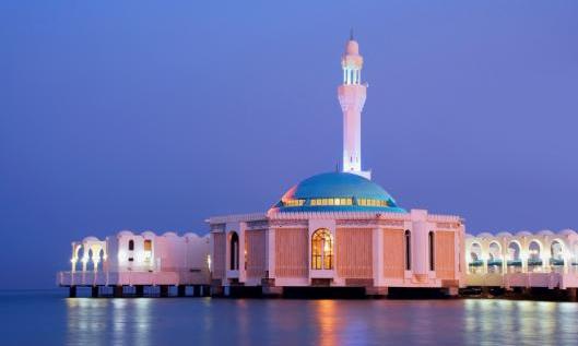 مسجد«شناور» در جده، تصویری رویایی در غروب آفتاب