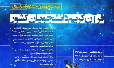 بیست و نهمین جشنواره ملی قرآن دانشجویان کشور